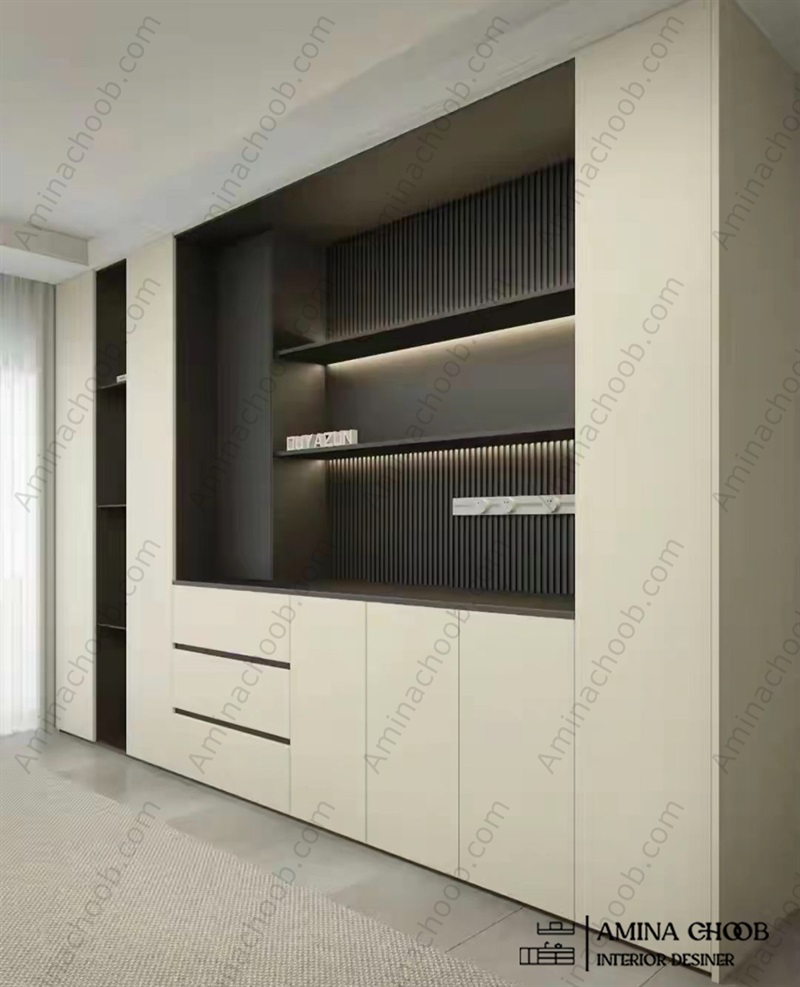 کابینت هایگلاس سفید مشکلی