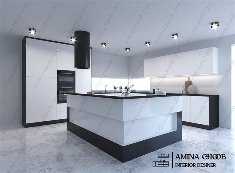 کابینت هایگلاس سفید مشکلی