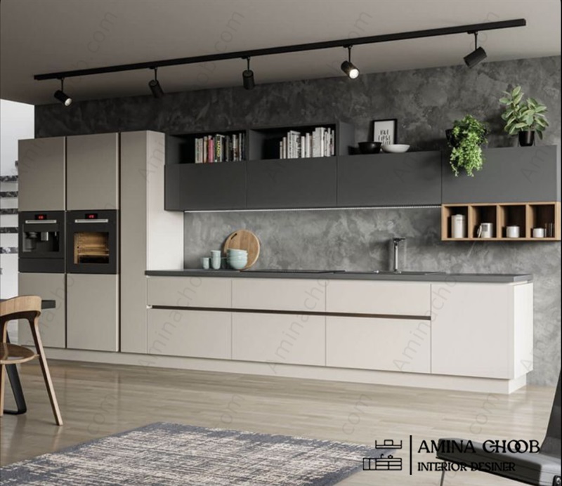 کابینت هایگلاس سفید برای آشپزخانه