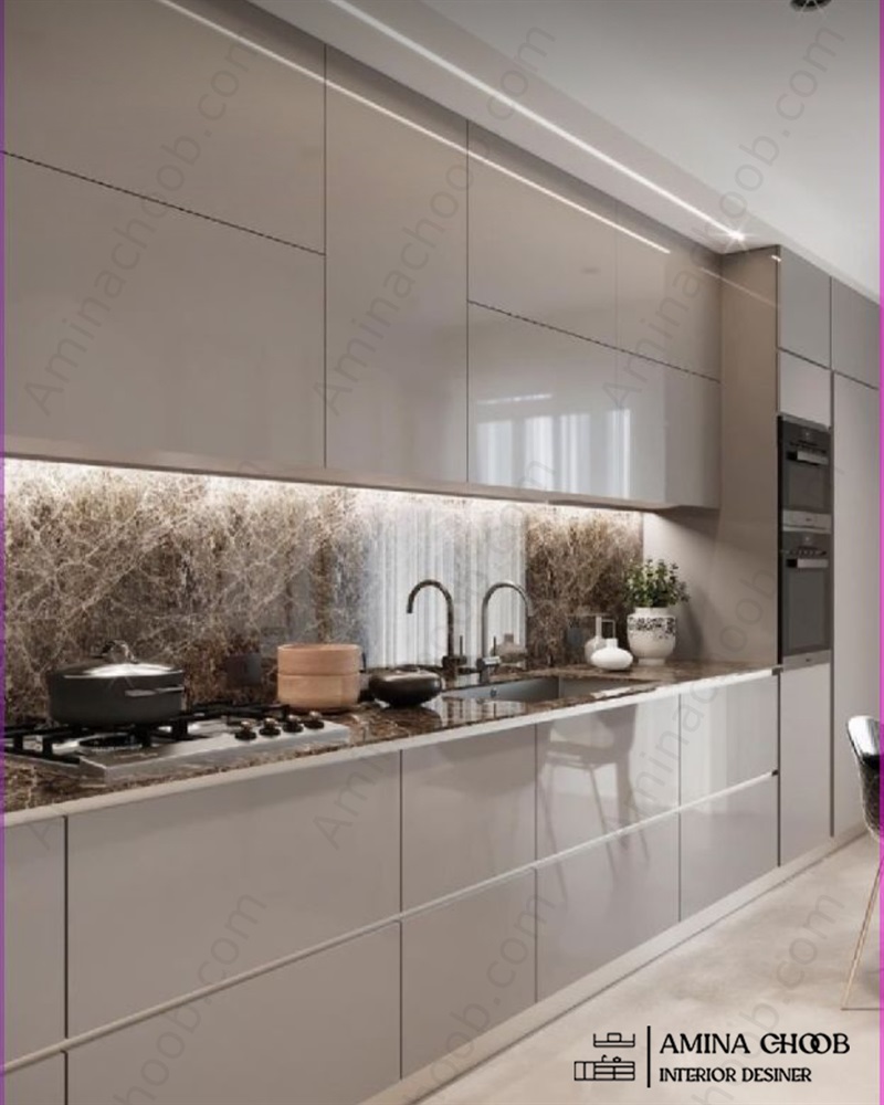 کابینت آشپزخانه سفید رنگ