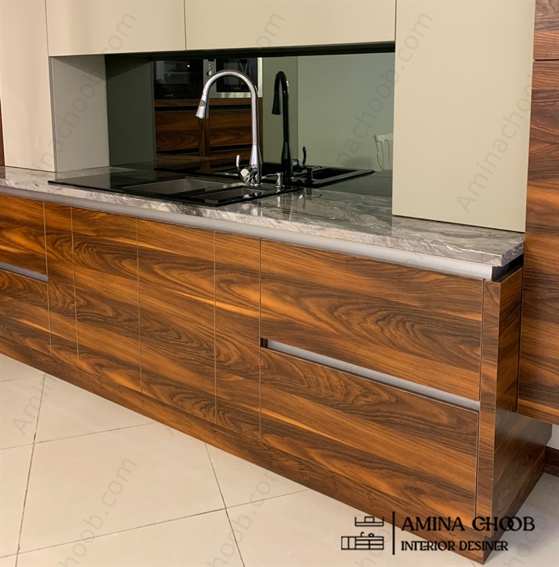 ایجاد فضایی مدرن با دستگیرههای خاص برای کابینتهای هایگلاس