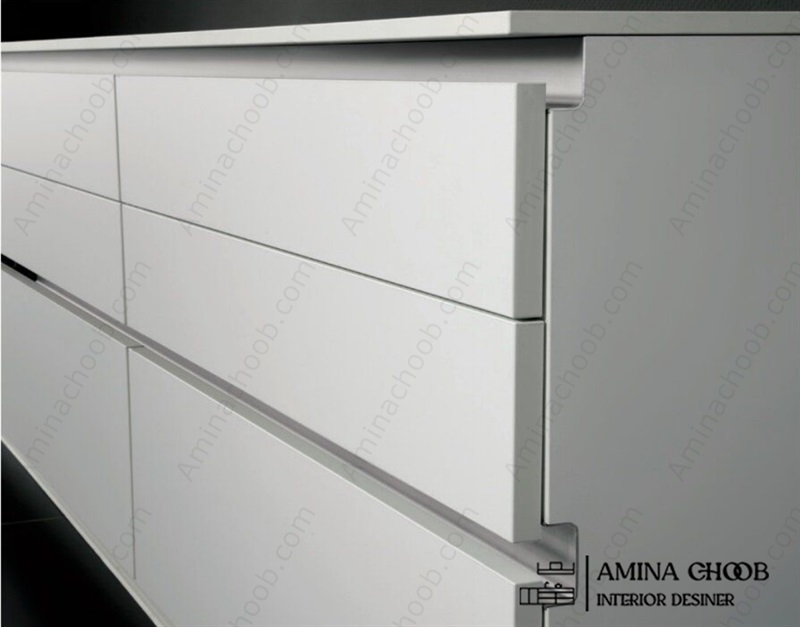 تاثیر دستگیرههای استیل براق بر کابینتهای هایگلاس