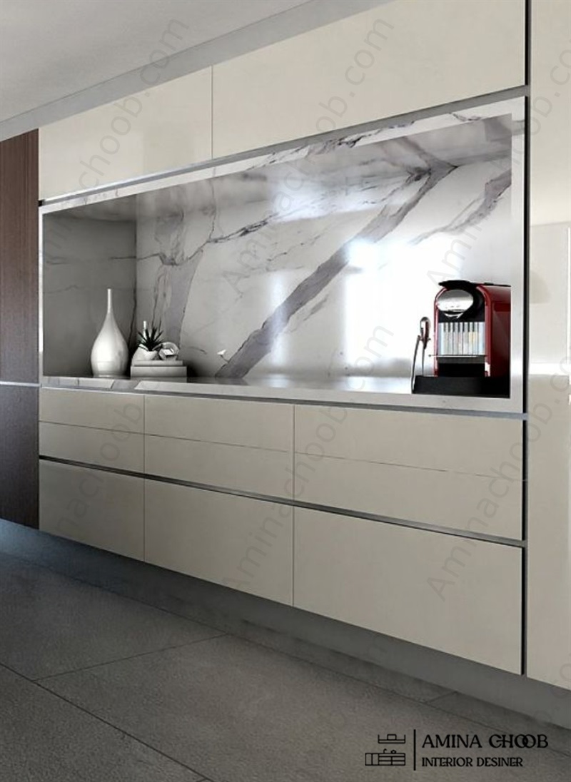 دستگیرههای مخفی و جذاب برای کابینتهای هایگلاس