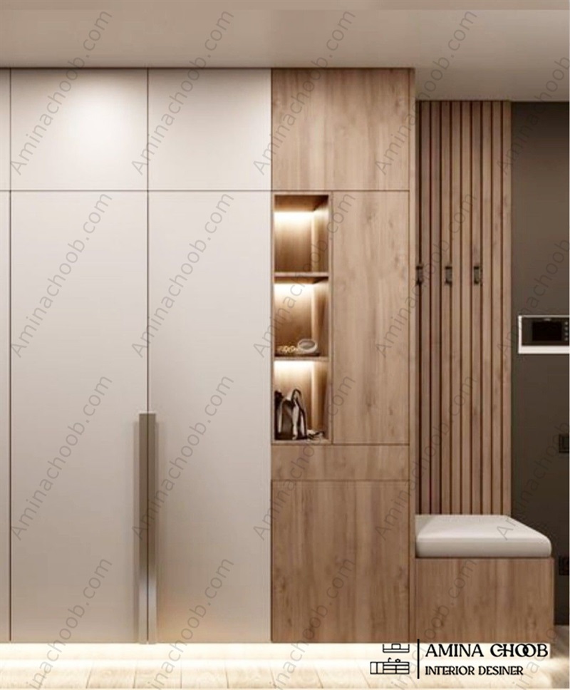 کمد دیواری دستگیره مخفی