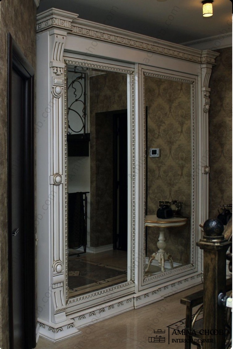 کمد دیواری ریلی آینه ای