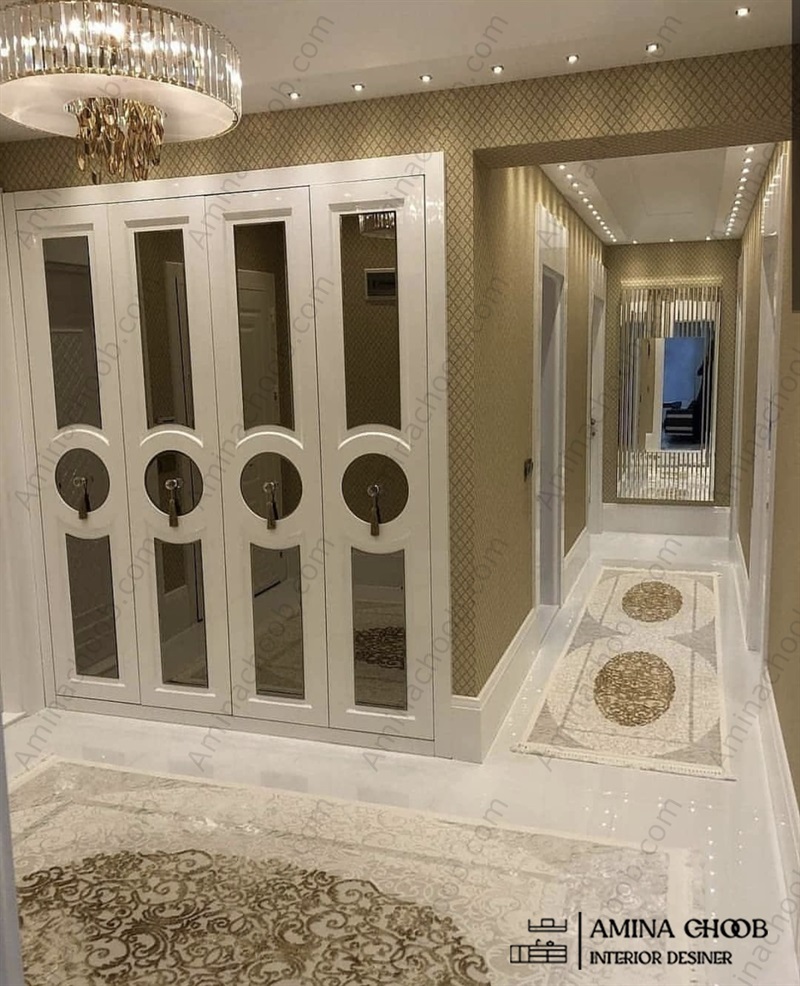 کمد دیواری ریلی آینه ای