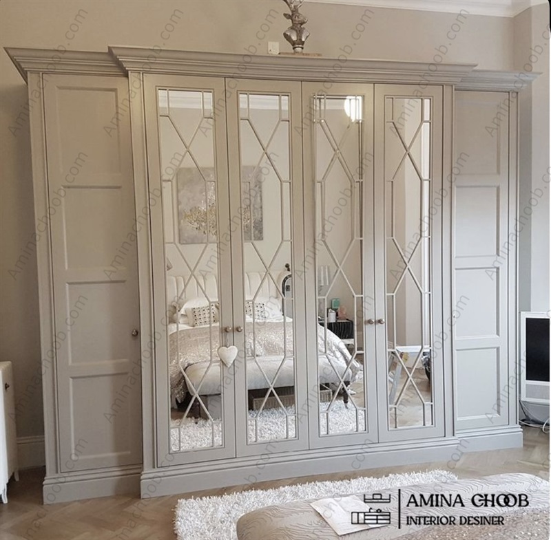 کمد دیواری ریلی آینه ای