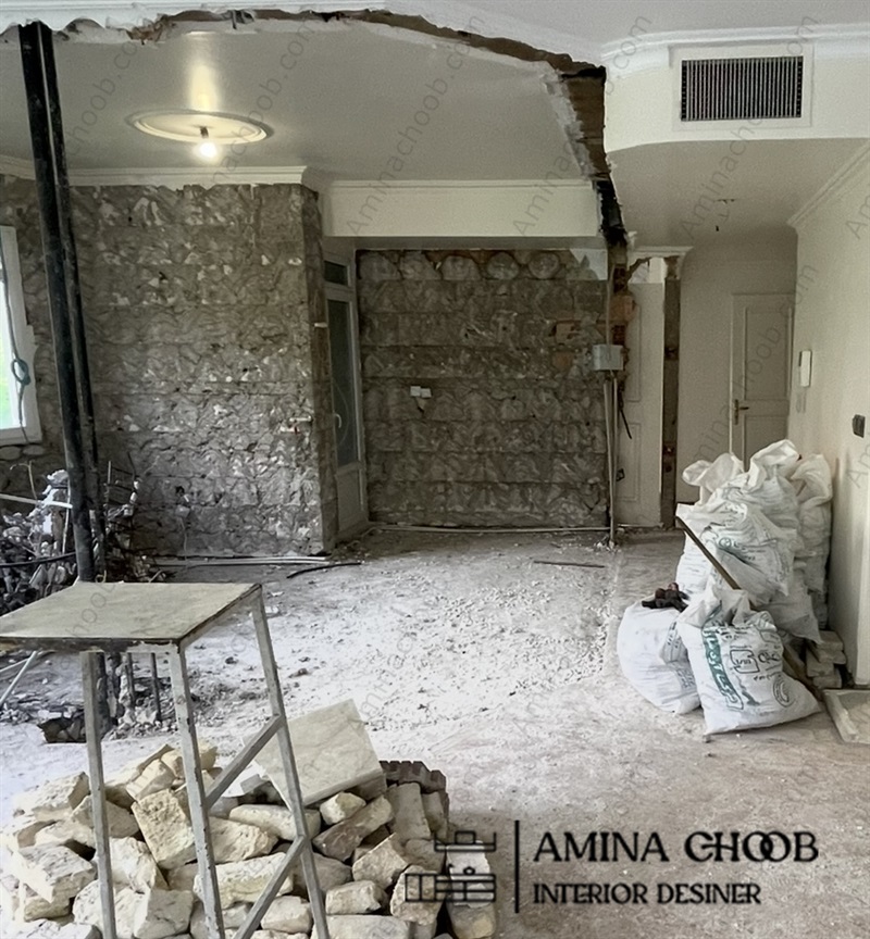 تخریب گچ کاری سیمانکاری