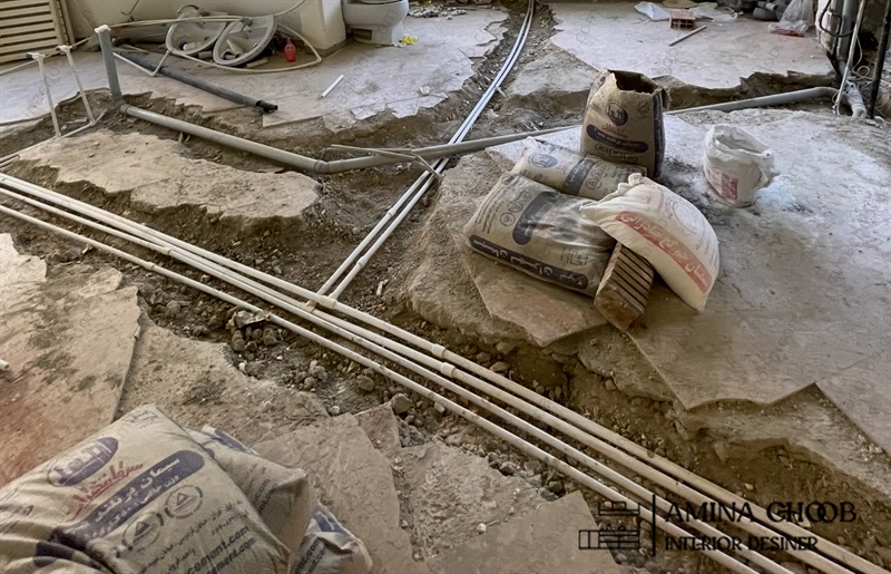 لوله کشی گرمایش از کف+