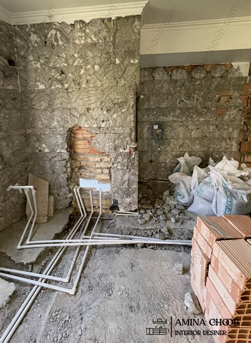 گرمایشی با لوله کشی از کف