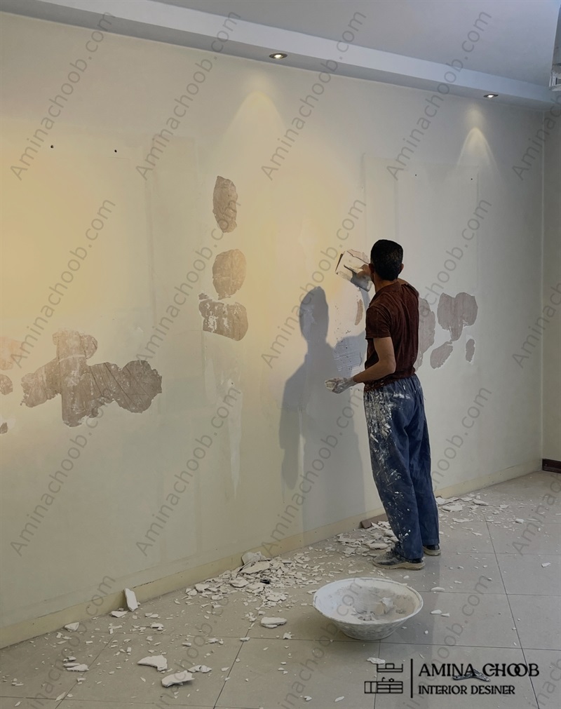 تخریب گچ کاری سیمانکاری