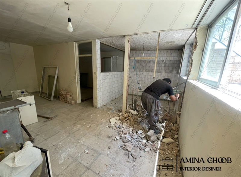 تخریب گچ کاری سیمانکاری