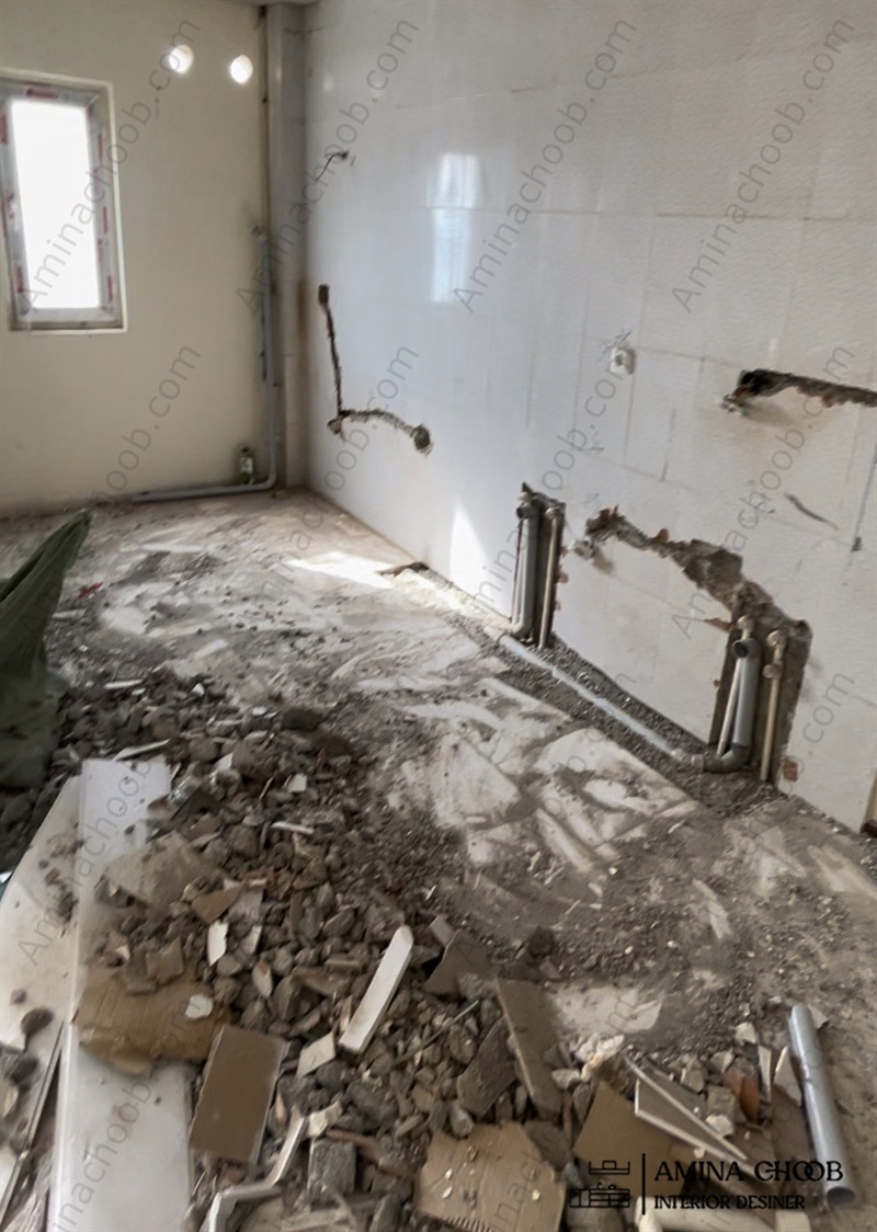 تخریب گچ کاری سیمانکاری