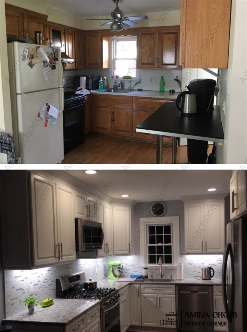 قبل و بعد آشپزخانه به کابینت ممبران