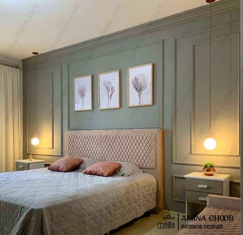 بازسازی اتاق خواب به رنگ سبز زیبا