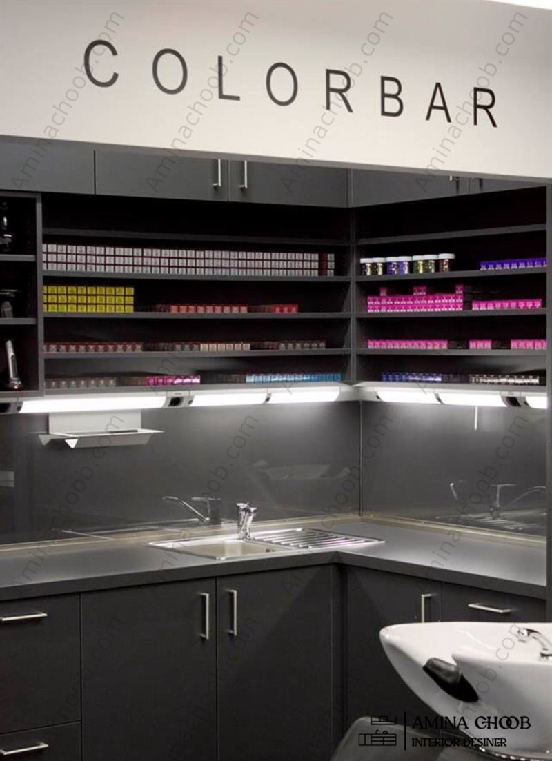 دکوراسیون آرایشگاه زنانه به همراه طبقات زیاد