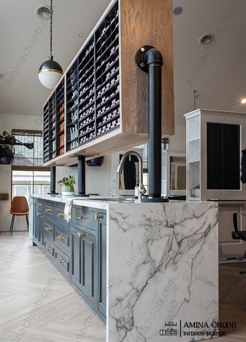 دکور سالن رنگ مو