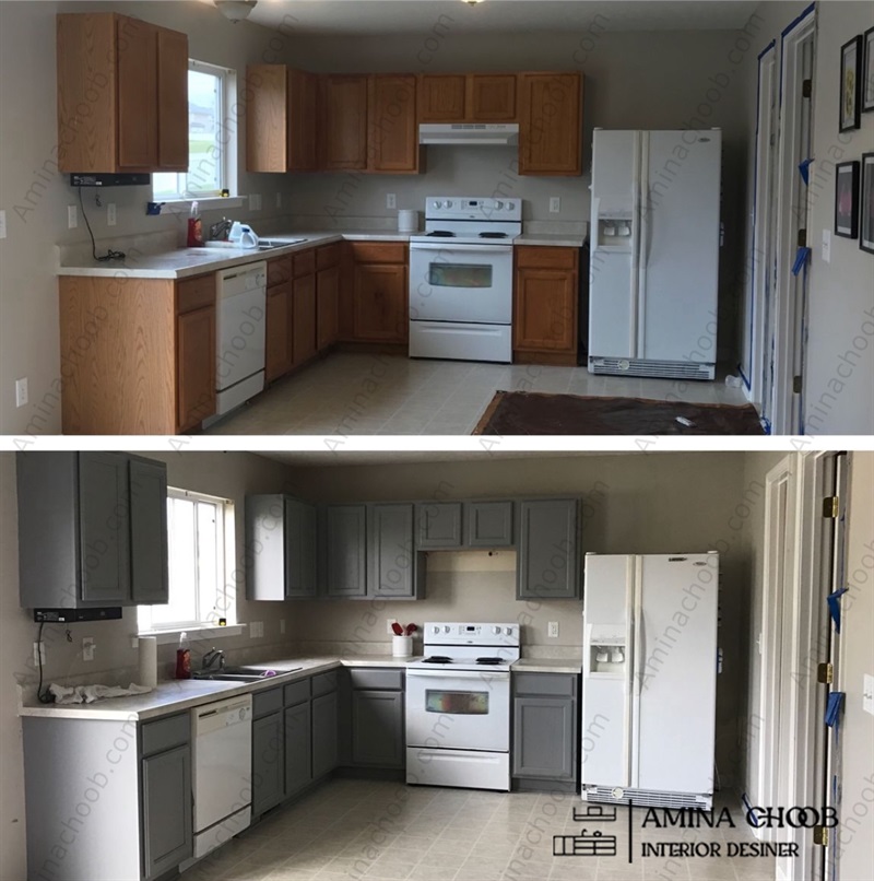 تعویض کابینت عکس قبل و بعد