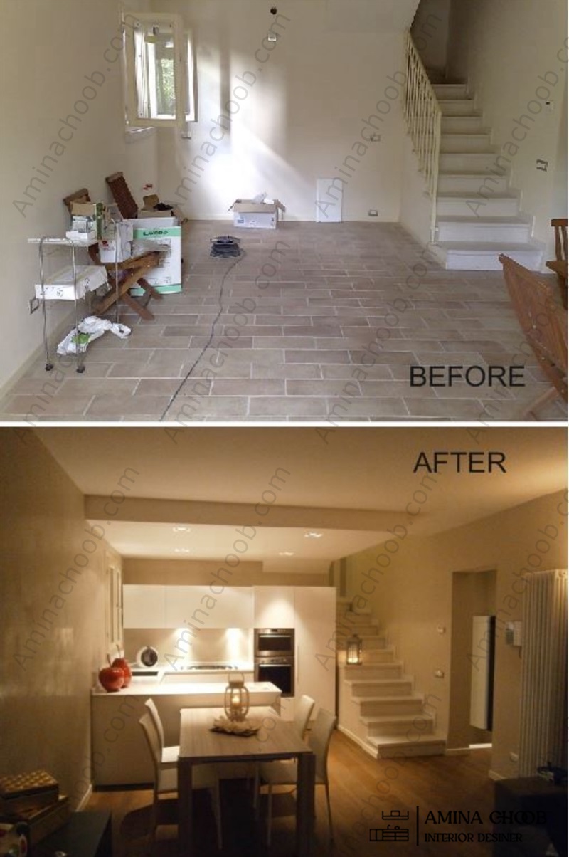 بازسازی آشپزخانه و اجرای کابینت هایگلاس