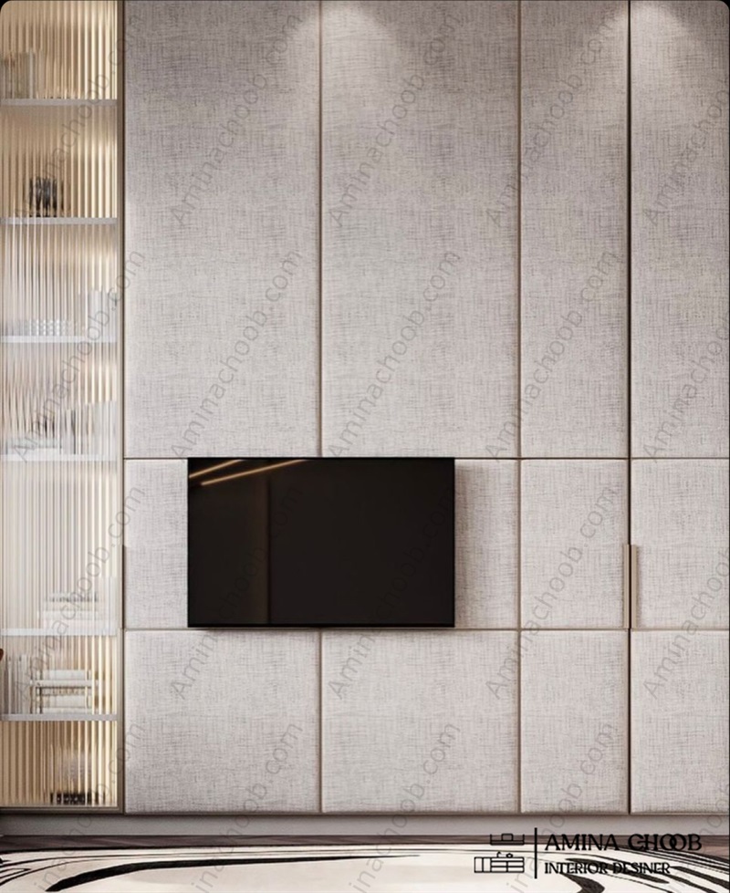 کمد دیواری روکش PVc و روکش چرم