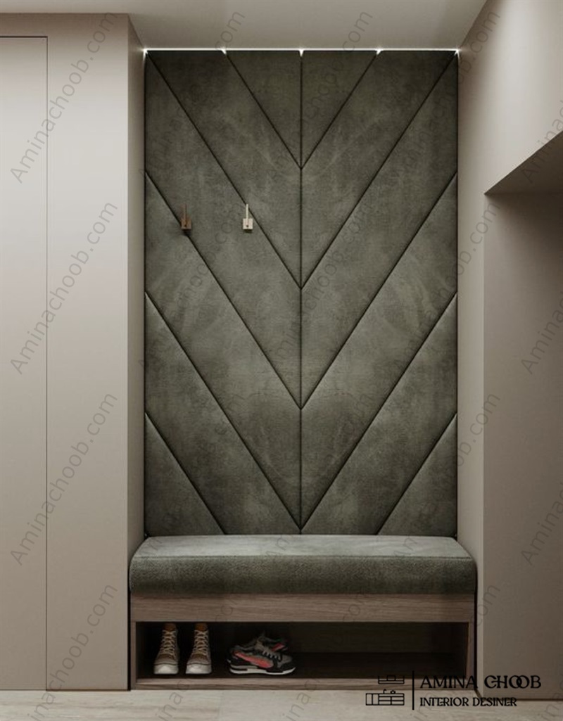 کمد دیواری روکش PVc و روکش چرم