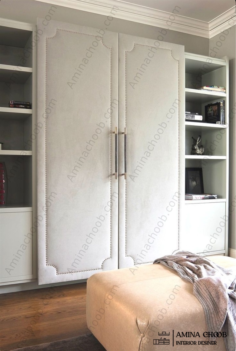 کمد دیواری روکش PVc و روکش چرم