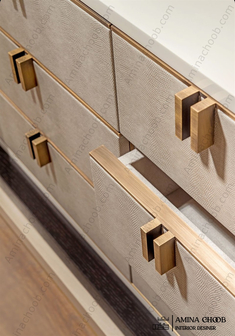 کابینت روکش PVC و روکش چرم