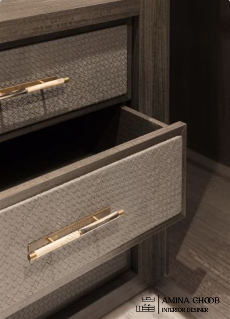 کابینت روکش PVC و روکش چرم