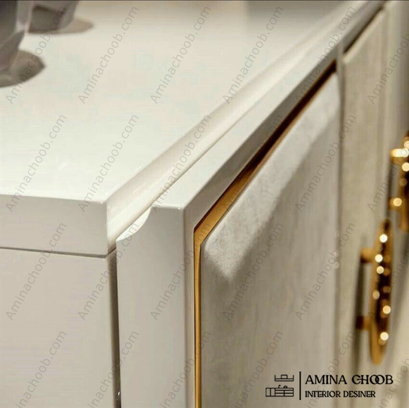 کابینت روکش PVC و روکش چرم