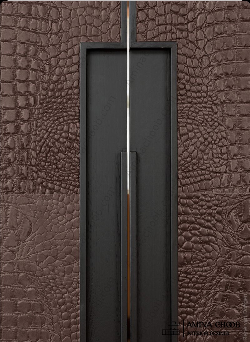 کابینت روکش PVC و روکش چرم