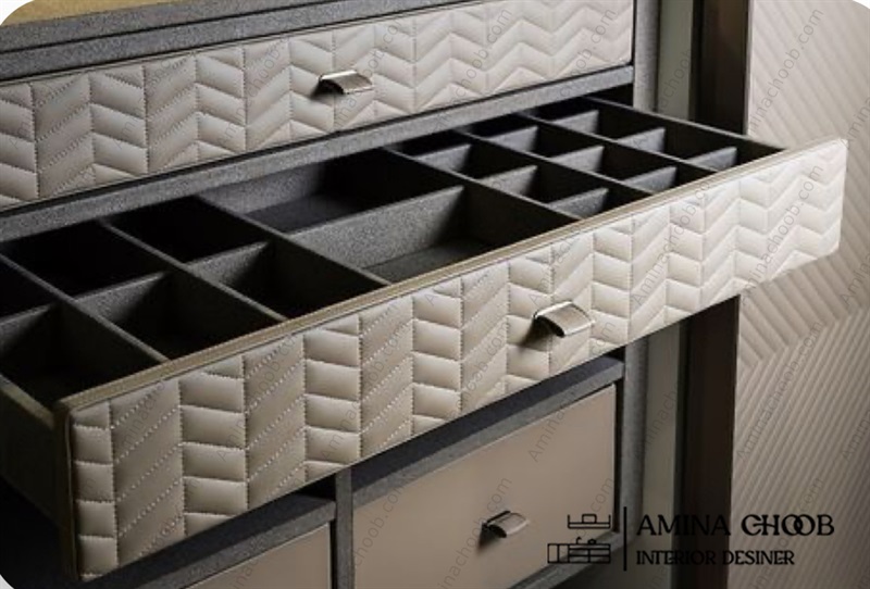 کابینت روکش PVC و روکش چرم