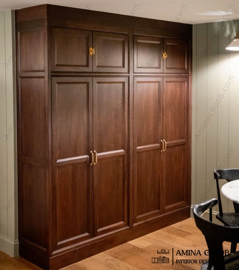 کمد دیواری روکش چوب