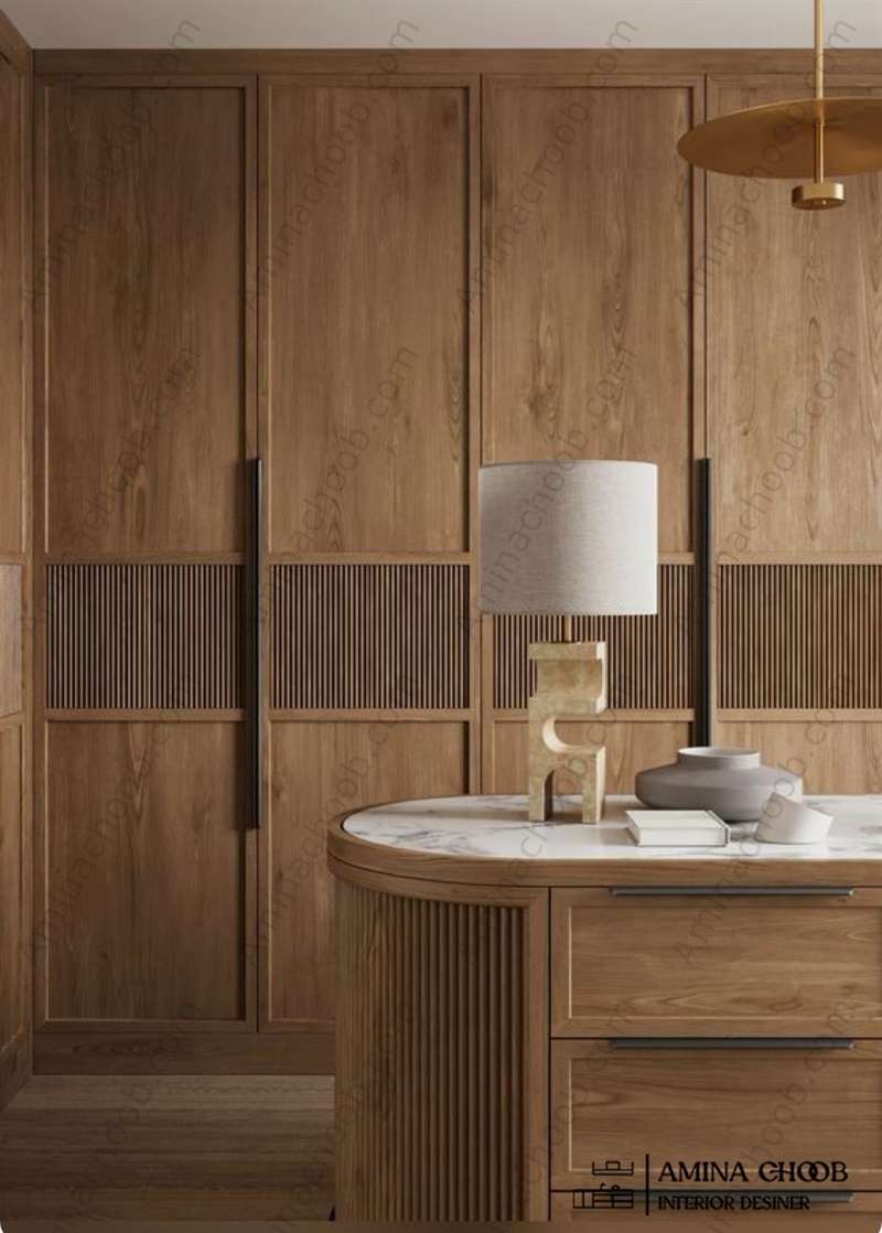 کمد دیواری روکش چوب