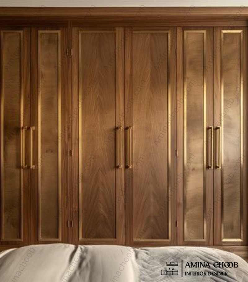 کمد دیواری روکش چوب