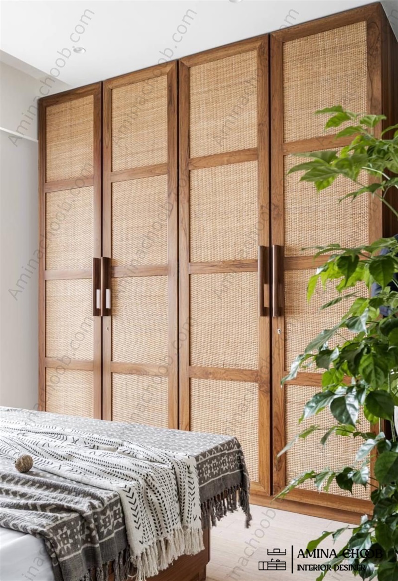 کمد دیواری روکش چوب