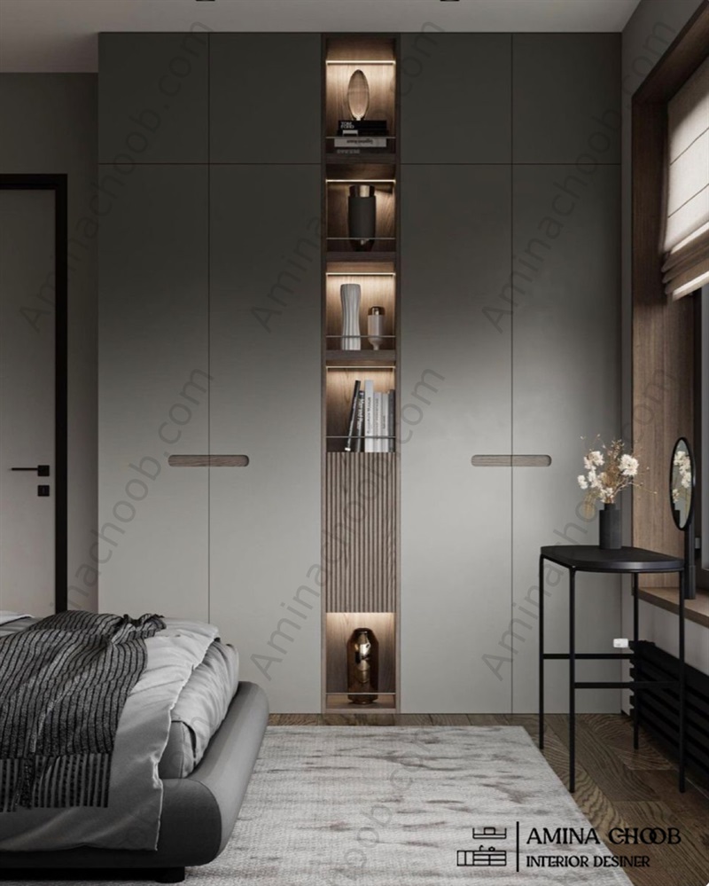 کمد دیواری طرح بتن