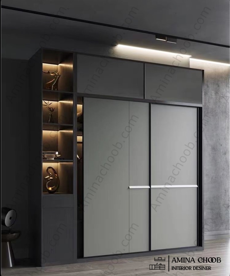 کمد دیواری طرح بتن