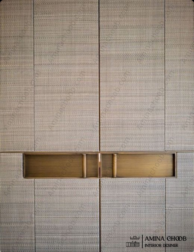 کمد دیواری روکش PVC و روکش چرم